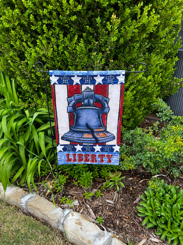 Patriotic Liberty Bell Garden Flag