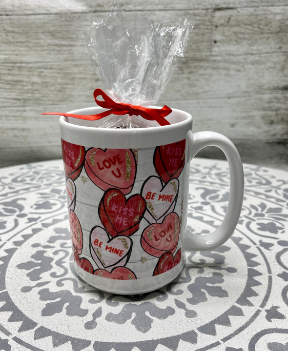 Candy Heart Valentine Mug Coffee Pod Holder