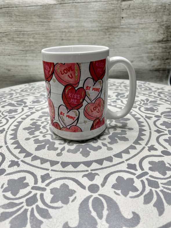 Candy Heart Valentine Mug Coffee Pod Holder