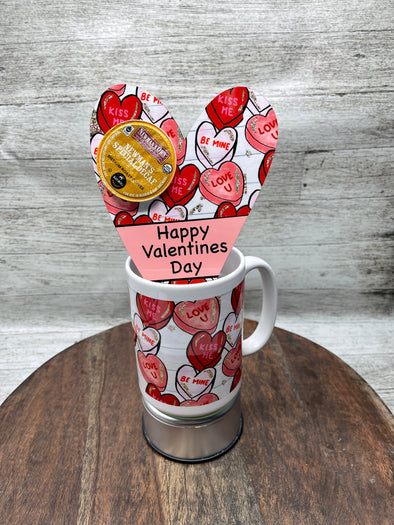 Candy Heart Valentine Mug Coffee Pod Holder