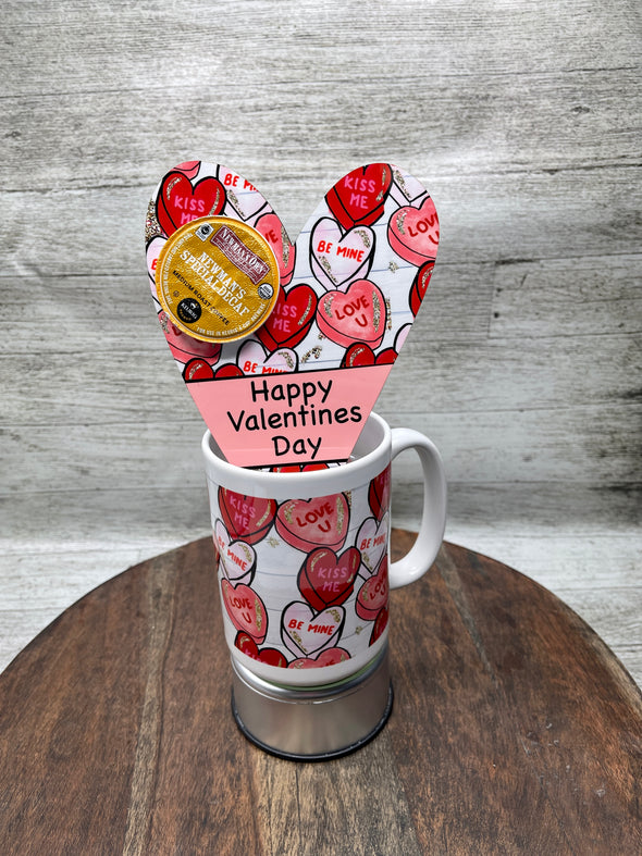 Candy Heart Valentine Mug Coffee Pod Holder