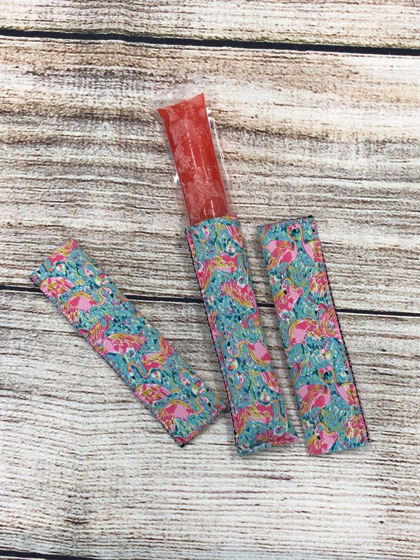 Flamingo Preppy Popsicle Holder
