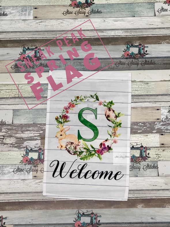 Spring Easter Garden Flag