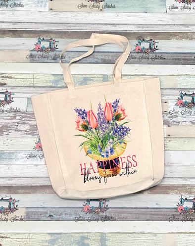 Tulip Linen Shopping Tote