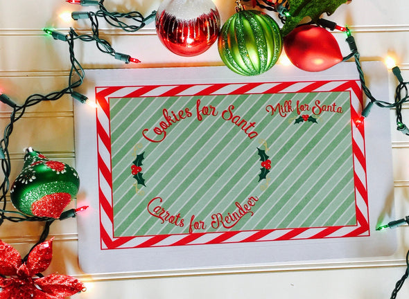 Santa Christmas Placemat - Cookies for Santa gift for kids placemat