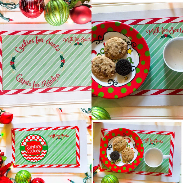 Santa Christmas Placemat - Cookies for Santa gift for kids placemat