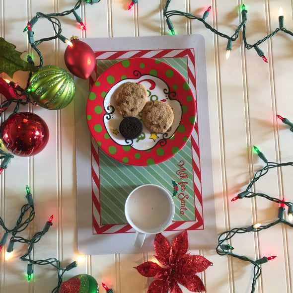 Santa Christmas Placemat - Cookies for Santa gift for kids placemat