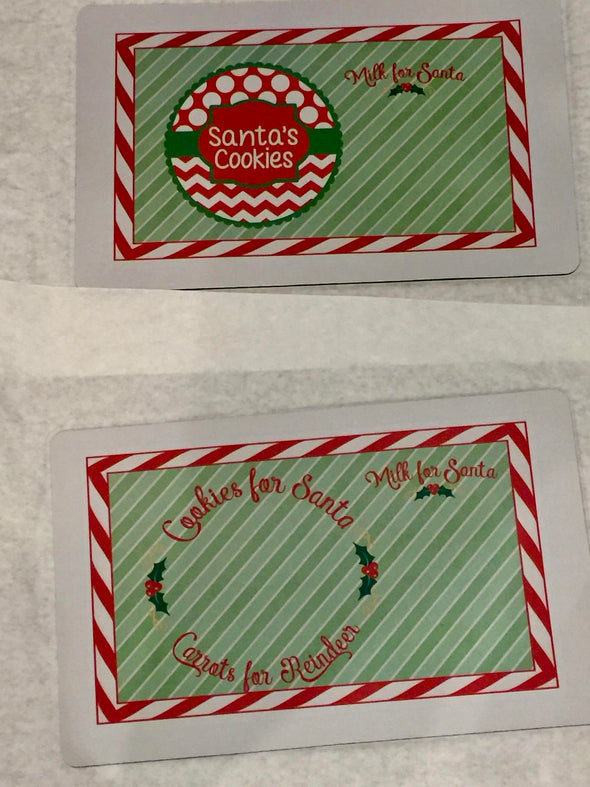 Santa Christmas Placemat - Cookies for Santa gift for kids placemat