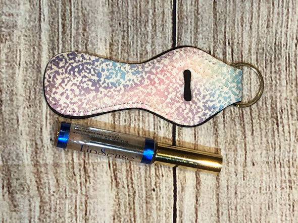 Speckled pastel and Gold design  6" Lip Gloss Holder