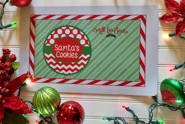 Santa Christmas Placemat - Cookies for Santa gift for kids placemat