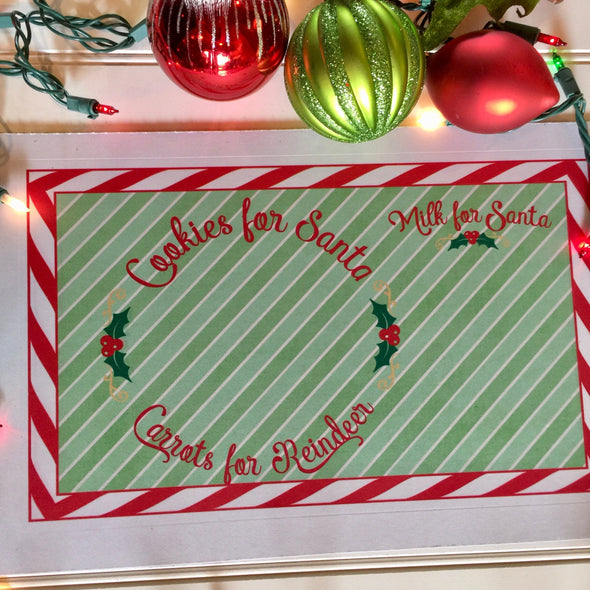 Santa Christmas Placemat - Cookies for Santa gift for kids placemat