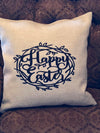 Burlap Pillow Cover| Crown of thorns| Happy Easter