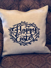 Burlap Pillow Cover| Crown of thorns| Happy Easter