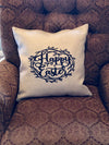 Burlap Pillow Cover| Crown of thorns| Happy Easter