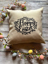 Burlap Pillow Cover| Crown of thorns| Happy Easter