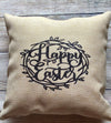 Burlap Pillow Cover| Crown of thorns| Happy Easter