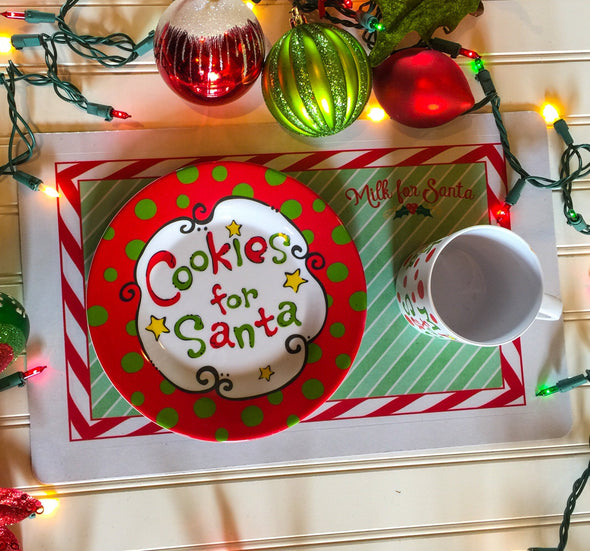 Cookies and Milk for Santa  Placemat