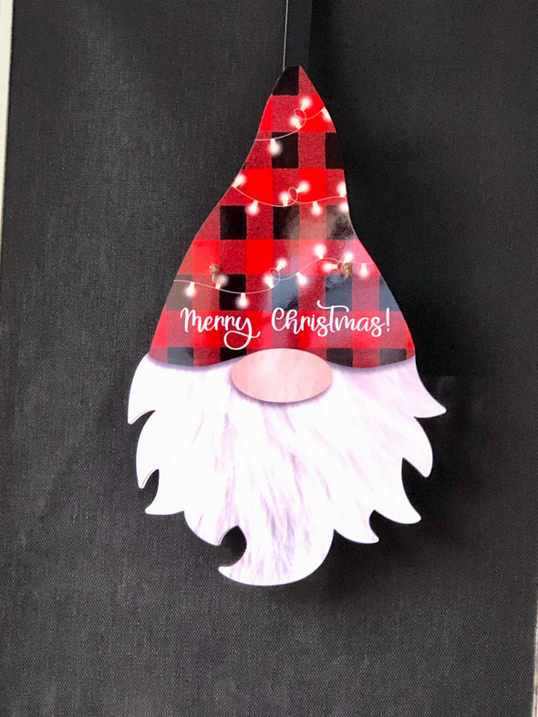 Gnome  Christmas Door Hanger