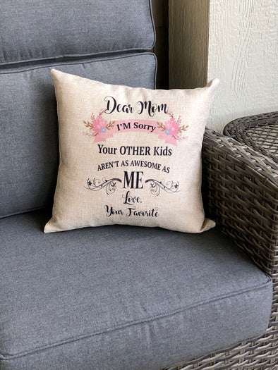 Mother's Day Pillow Mom's Favorite