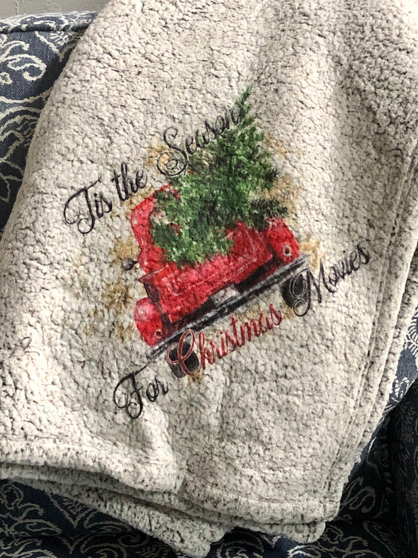 Christmas Movie Blanket Throw Tis The Season